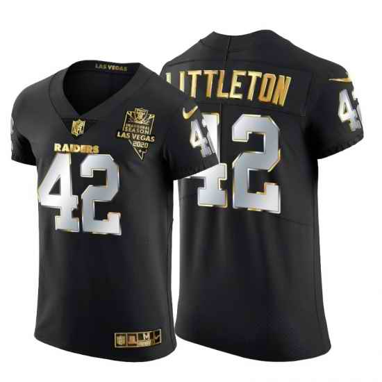 Las Vegas Raiders 42 Cory Littleton Men Nike Black Edition Vapor Untouchable Elite NFL Jersey